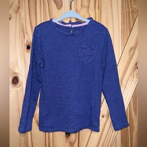 Kids Boden Purple Long Sleeve Shirt